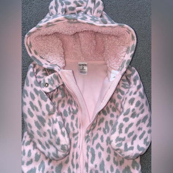 Carter’s baby girl Hooded Sherpa Bunting Size 3 Months - Picture 7 of 7
